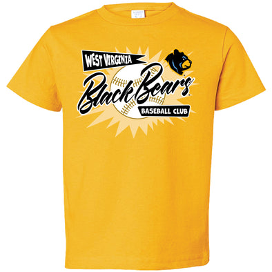 West Virginia Black Bears Toddler Gold Alt Cornell T-Shirt