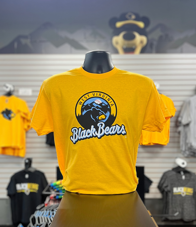 West Virginia Black Bears Gold Primary Logo T-Shirt