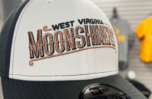 West Virginia Black Bears Moonshiners Black/White Flex Hat