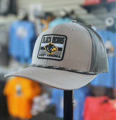 West Virginia Black Bears Grey Trucker Adj. Hat