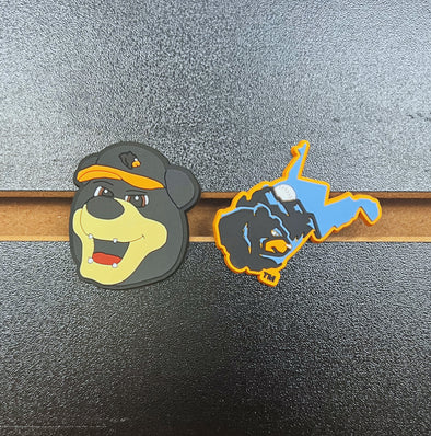 West Virginia Black Bears Clog Charm 2-pack