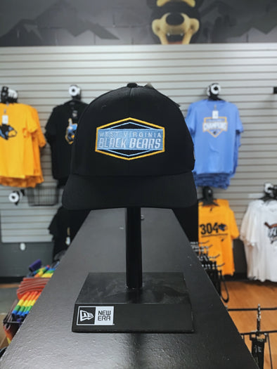 West Virginia Black Bears Black Performance Stretch Flex Hat