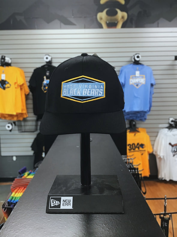 West Virginia Black Bears Black Performance Stretch Flex Hat