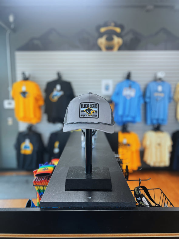 West Virginia Black Bears Grey Trucker Adj. Hat