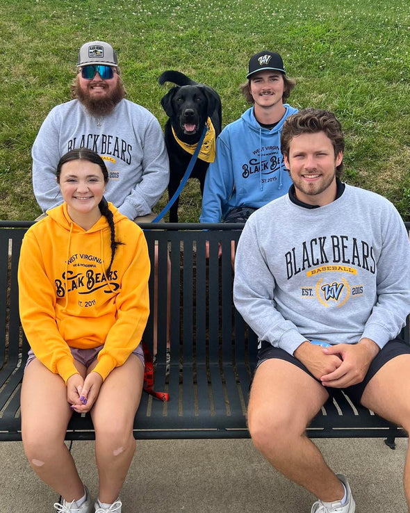 West Virginia Black Bears Heather Gray Fundamental Fleece Crewneck