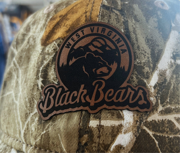 West Virginia Black Bears Camo Pri Logo Adj. Hat
