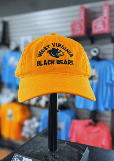 West Virginia Black Bears Gold Dad Adj. Hat