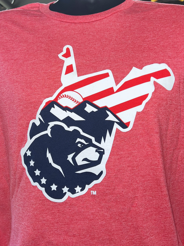 West Virginia Black Bears Red State Stars & Stripes Tee