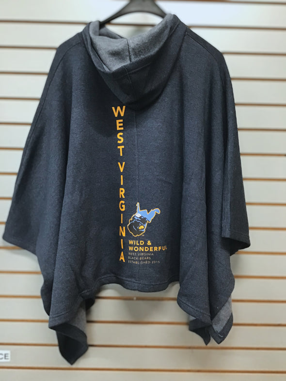 West Virginia Black Bears Ladies Navy Poncho