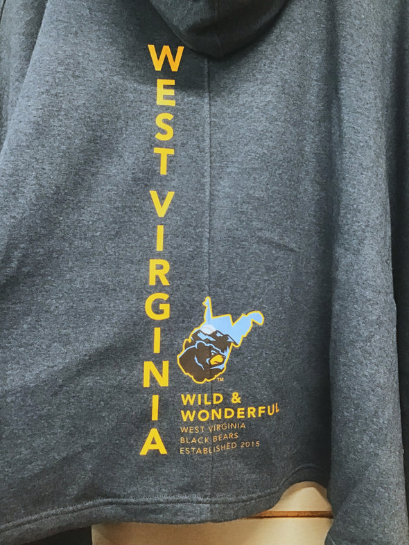 West Virginia Black Bears Ladies Navy Poncho
