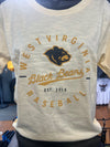 West Virginia Black Bears Ladies Yellow Relaxed Tee