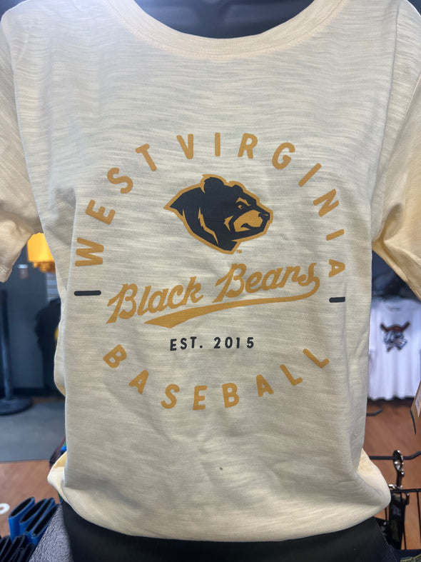 West Virginia Black Bears Ladies Yellow Relaxed Tee