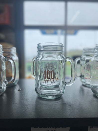 West Virginia Black Bears Moonshiner’s Glass Mug