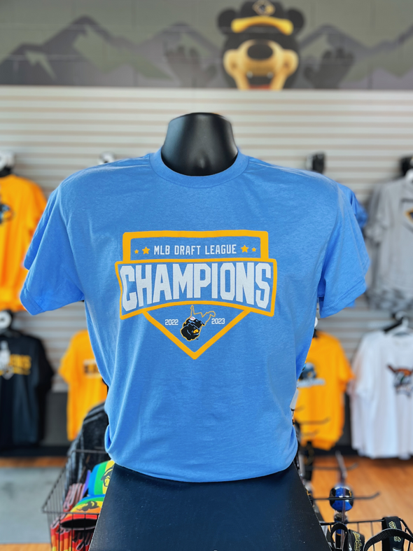 West Virginia Black Bears Blue Champs Logo Tee