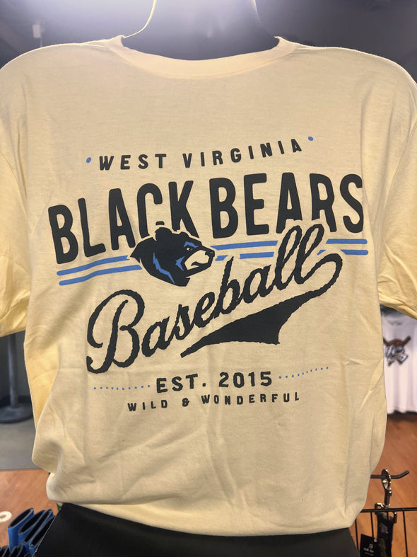 West Virginia Black Bears Yellow Elements Tee