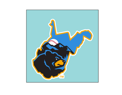 West Virginia Black Bears 4x4 Decal State Logo