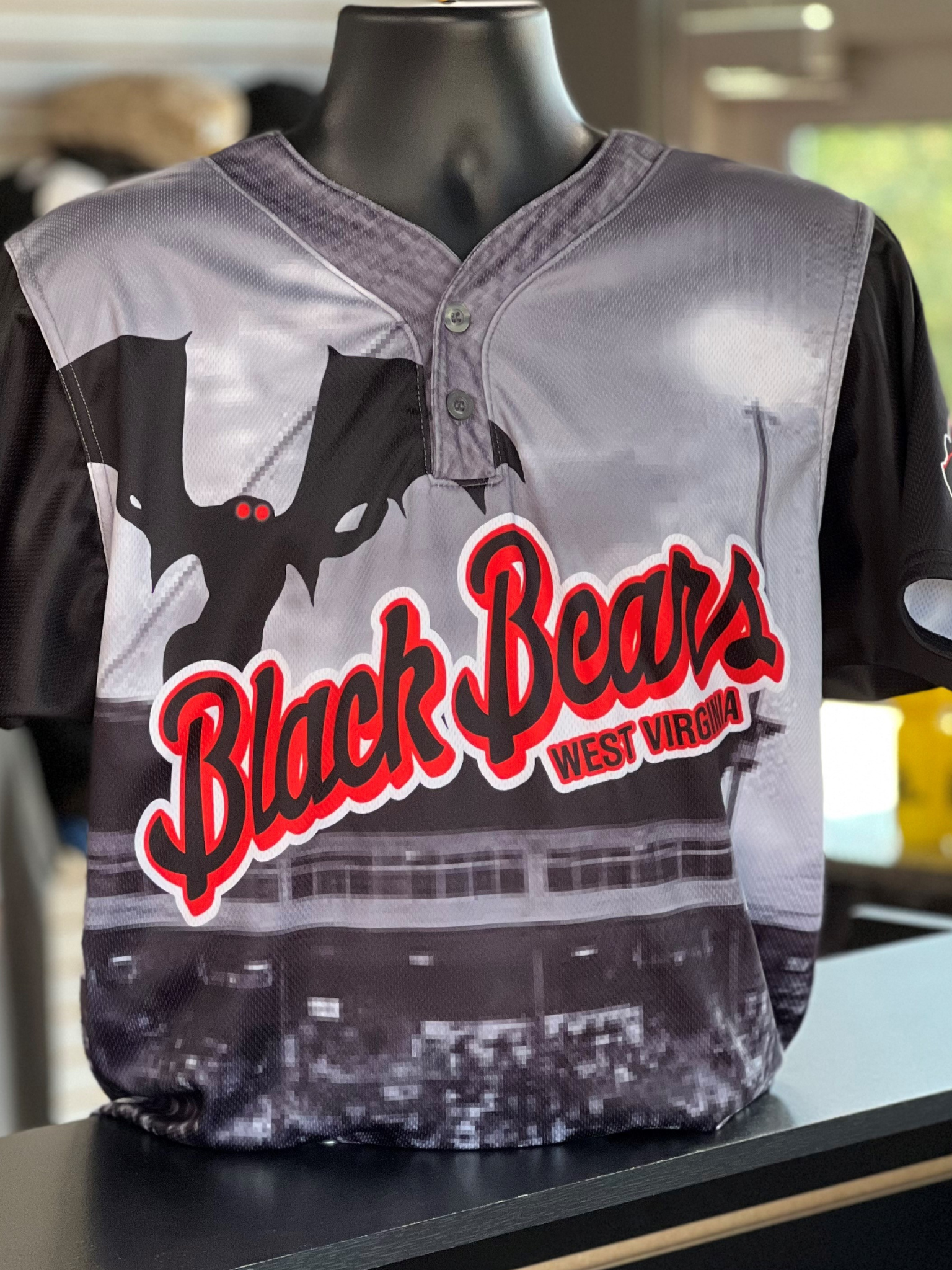 West Virginia Black Bears Game Worn 2022 Mothman Jersey